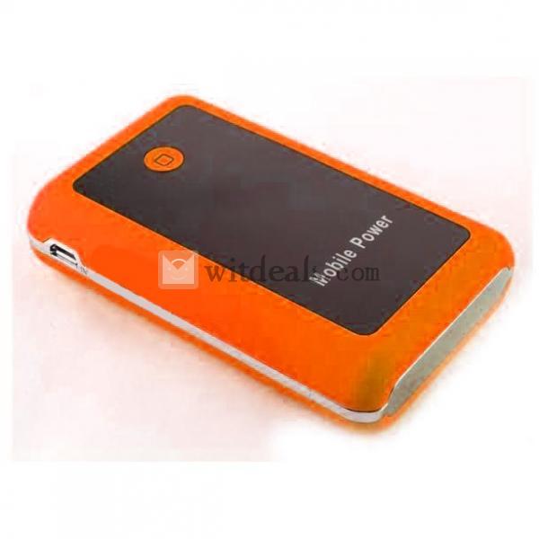8400mAh　大容量　iPhone5/4/4S&iPad2/3など用　携帯充電器・モバイルバッテリー　オレンジ